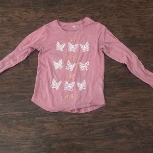 Pink long sleeve t-shirt